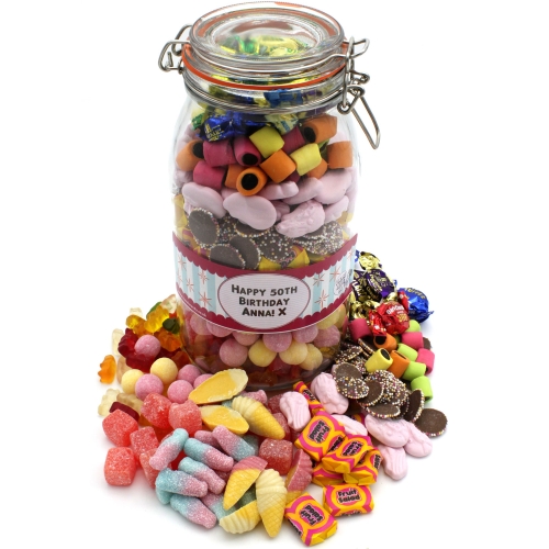 Sweet Jars and Pick & Mix Pouches - personalised sweet Gifts from Handy ...