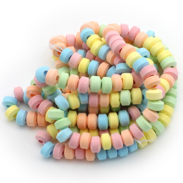 Candy Stripe pink mala - handmade candy stripe necklace fashion jewell –  EkPuja Ltd