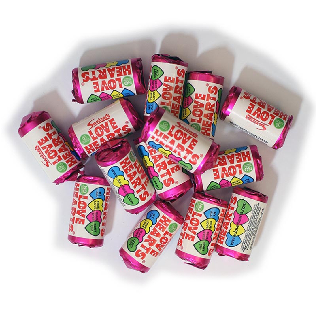 Love Hearts Mini Rolls Of The Iconic Retro Swizzels Love Heart Sweets 